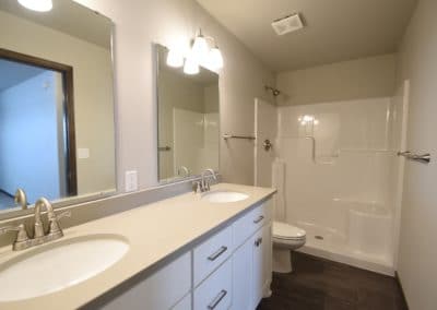 Twin sinks in master bath