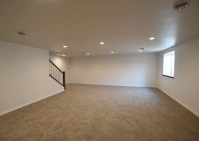View of lower level living space