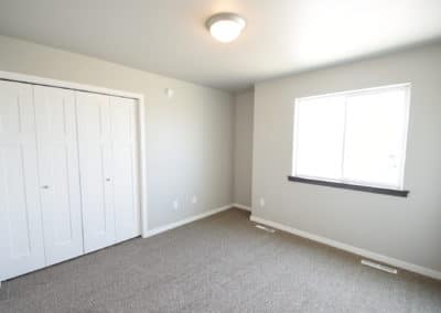 View of lower level bedroom with large closet