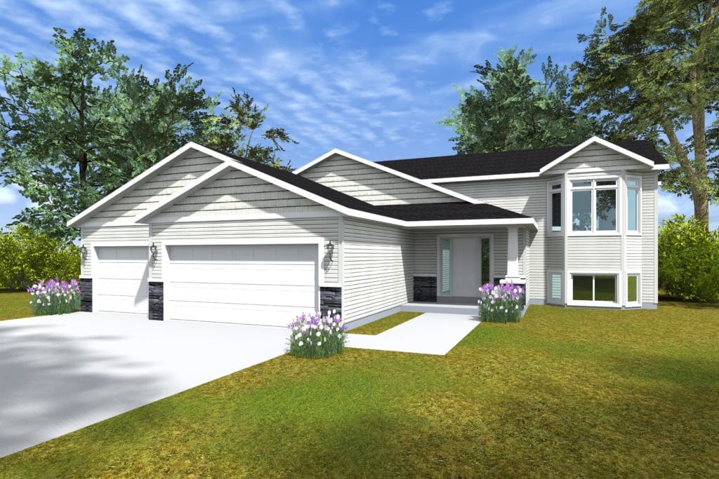 Marquis Drawing – white house with two garage Marquis Drawing - white house with two garage